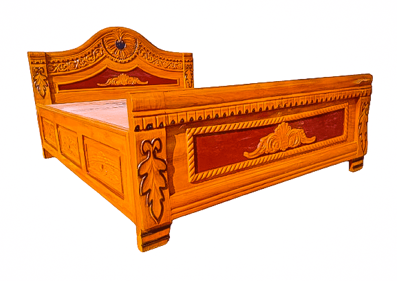 Premium Sagwan Teak Wood Bed | Durable & Elegant Bedroom Furniture