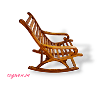 Sagwan Premium Rocking Chair - Gold