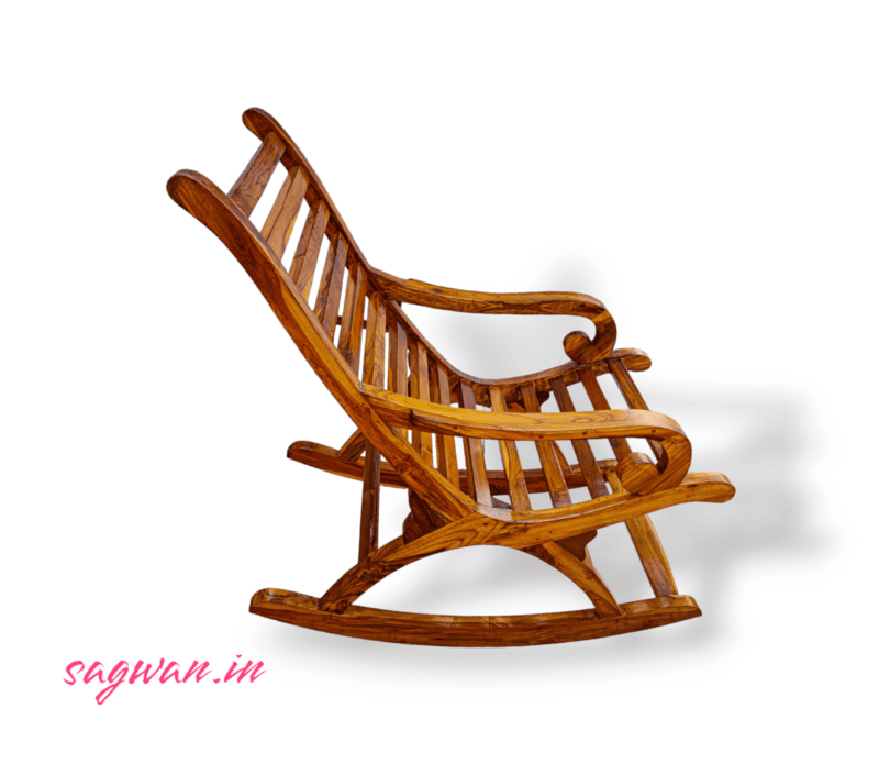 Sagwan Premium Rocking Chair - Gold