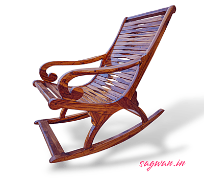 Sagwan Premium Rocking Chair - Platinum Sagwan Premium Rocking Chair - Platinum